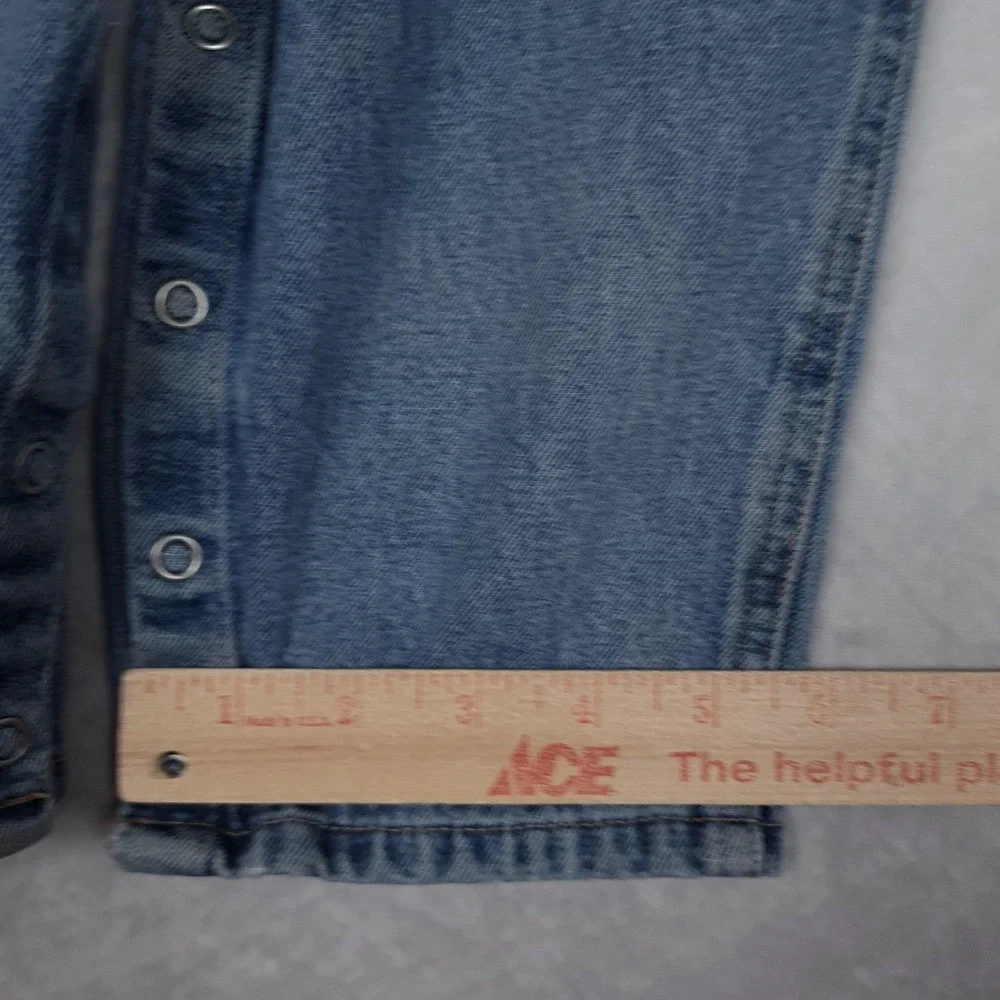 Vintage Old Navy Overalls Baby Boys 18-24M Blue Denim Bib Carpenter Snap Leg
